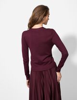 Pleten&yacute; sveter - Na&scaron;it&eacute; vreck&aacute; - tmavofialova