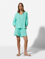 Bluse - einfarbig - Hellblau