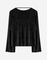 Shirt - Samt - schwarz