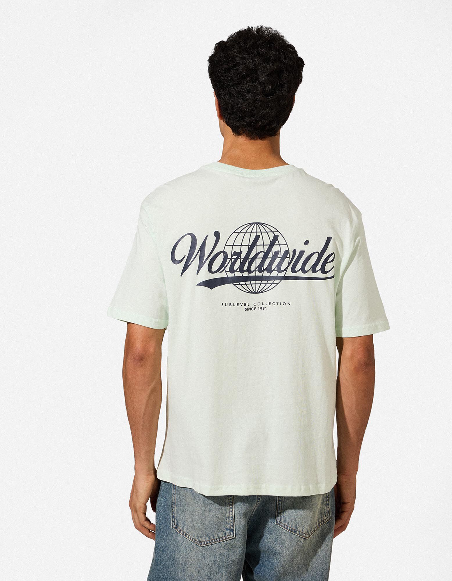 T-Shirt - R&uuml;ckenprint - hellgr&uuml;n