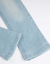 Farmernadrág - Strasszokkal - vilagoskek