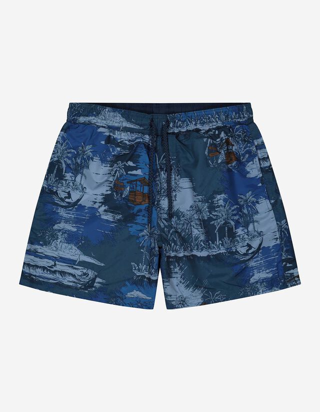 Zwembroek - Print all-over - blauw
