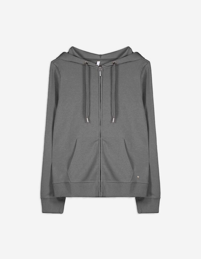 Felpa con cappuccio - Cappuccio con coulisse - grigio scuro
