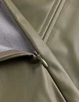 Sukně - Imitace kůže - tmave zelena