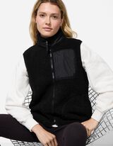 Mellény - Plüss - fekete