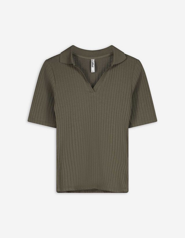 Poloshirt - Baumwoll-Mix - dunkelgrün