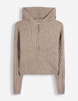 Cardigan - Zopfstrick - Braun