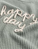 Pullover - Stickereien - gr&uuml;n