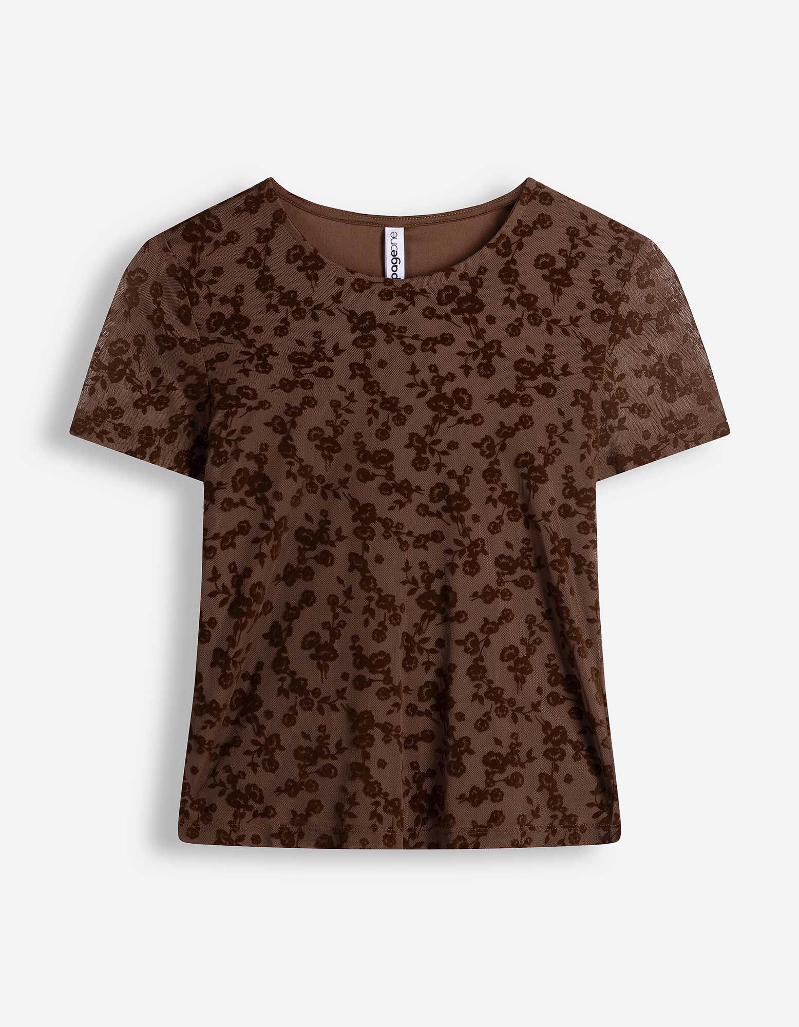T-Shirt - Mesh - Braun