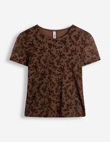 T-Shirt - Mesh - Braun