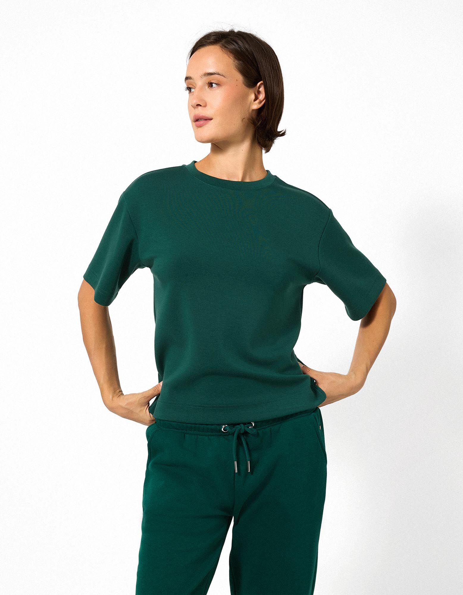 T-Shirt - Modal-Anteil - Dunkelgr&uuml;n