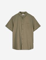 Camicia - Misto lino - verde scuro