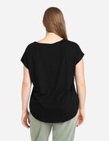 Marškinėliai - Pažemintos rankovės - juodas