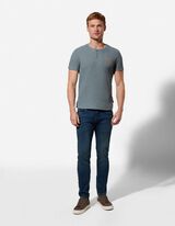 T-Shirt - Knopfleiste - t&uuml;rkis