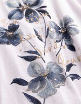 T-Shirt - Glitzerprint - wei&szlig;
