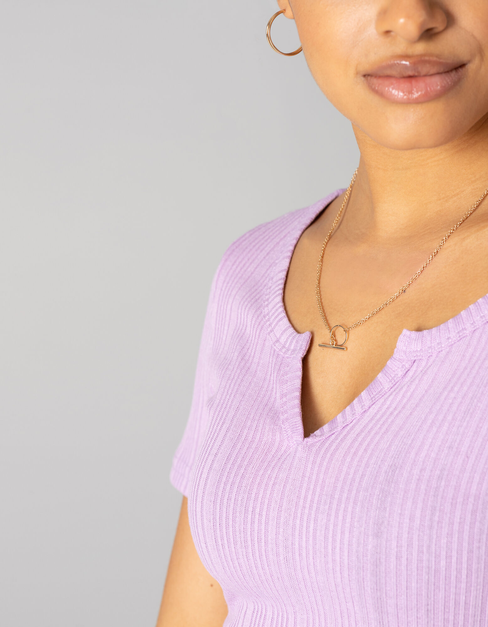 T-shirt - Teneur en viscose - Lilas