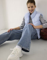 Steppweste - Stehkragen - blau