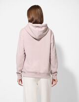 Bluză cu glugă - Garnitură din dantelă - Mov