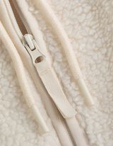 rozpinana bluza - pluszowe futerko - bialy