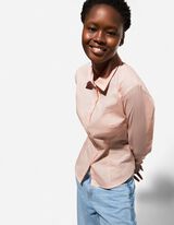 Bluse - Baumwoll-Mix - rosa