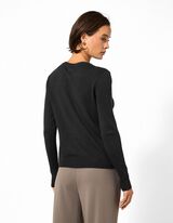 Strickjacke - Feinstrick - Schwarz