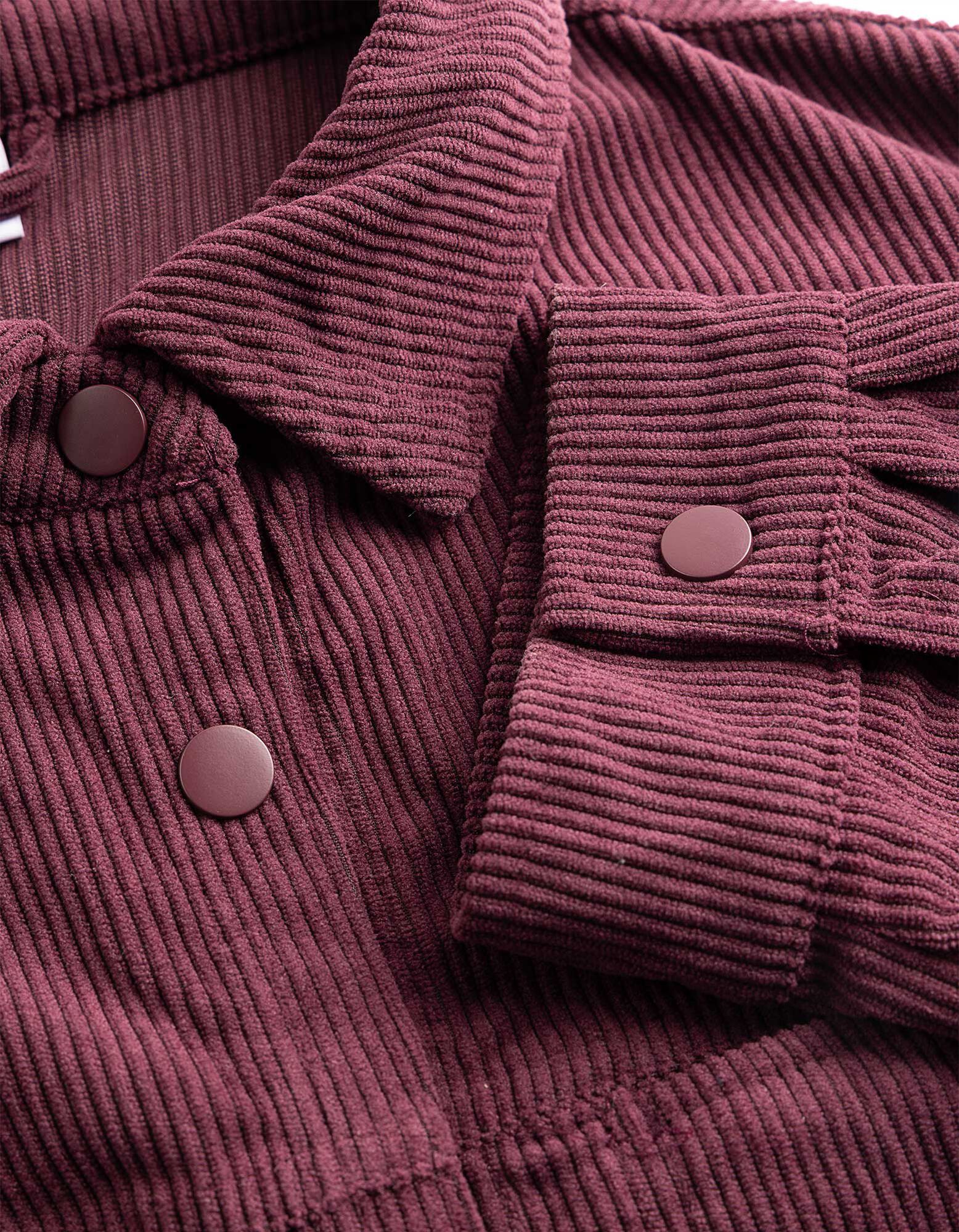 Hemdbluse - Aufgesetze Taschen - Lila
