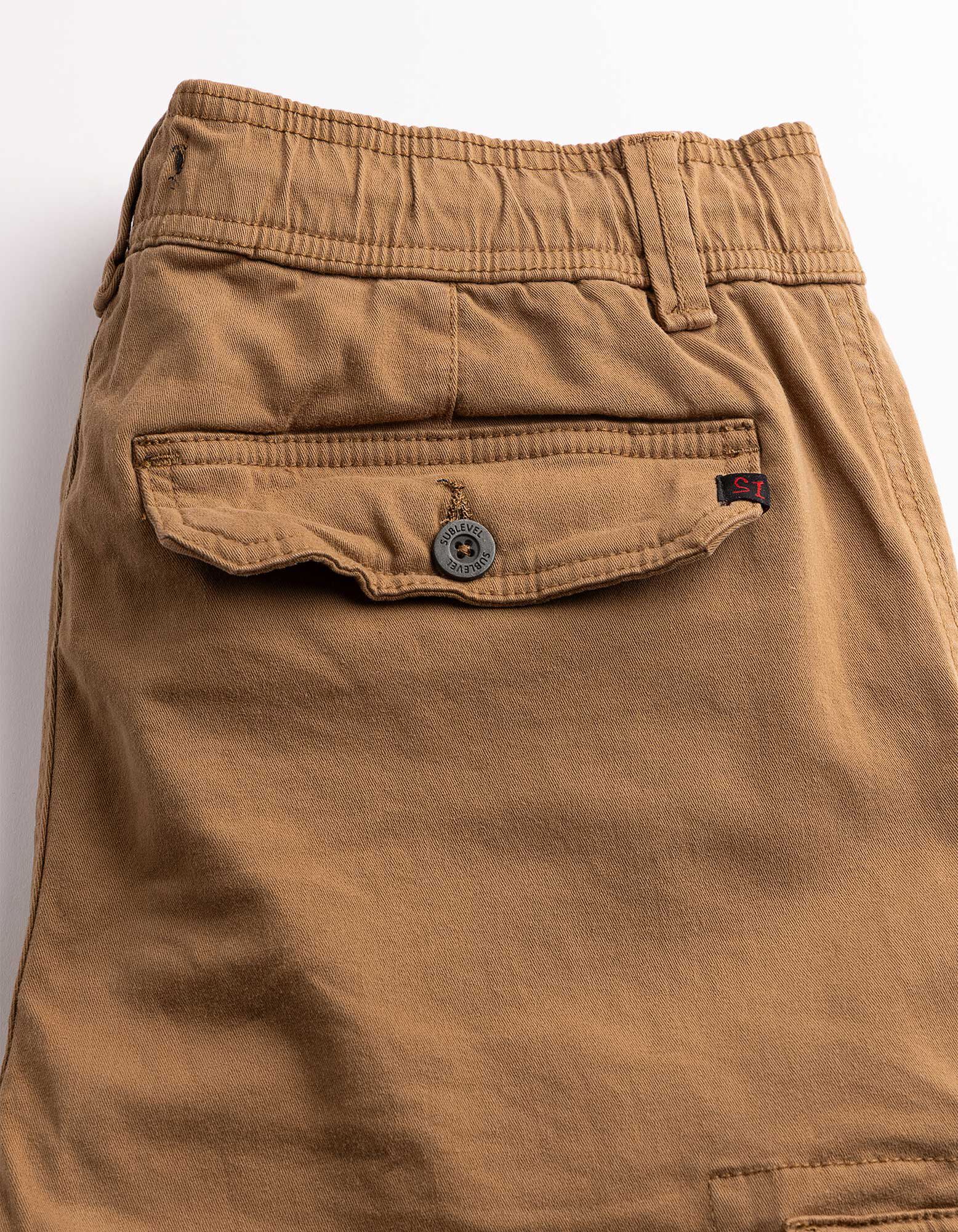 Cargohose - Knopf- und Rei&szlig;verschluss - grau