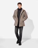 Kabát - Vlnený vzhľad - hneda