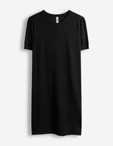 Strickkleid - Kurze &Auml;rmel - schwarz