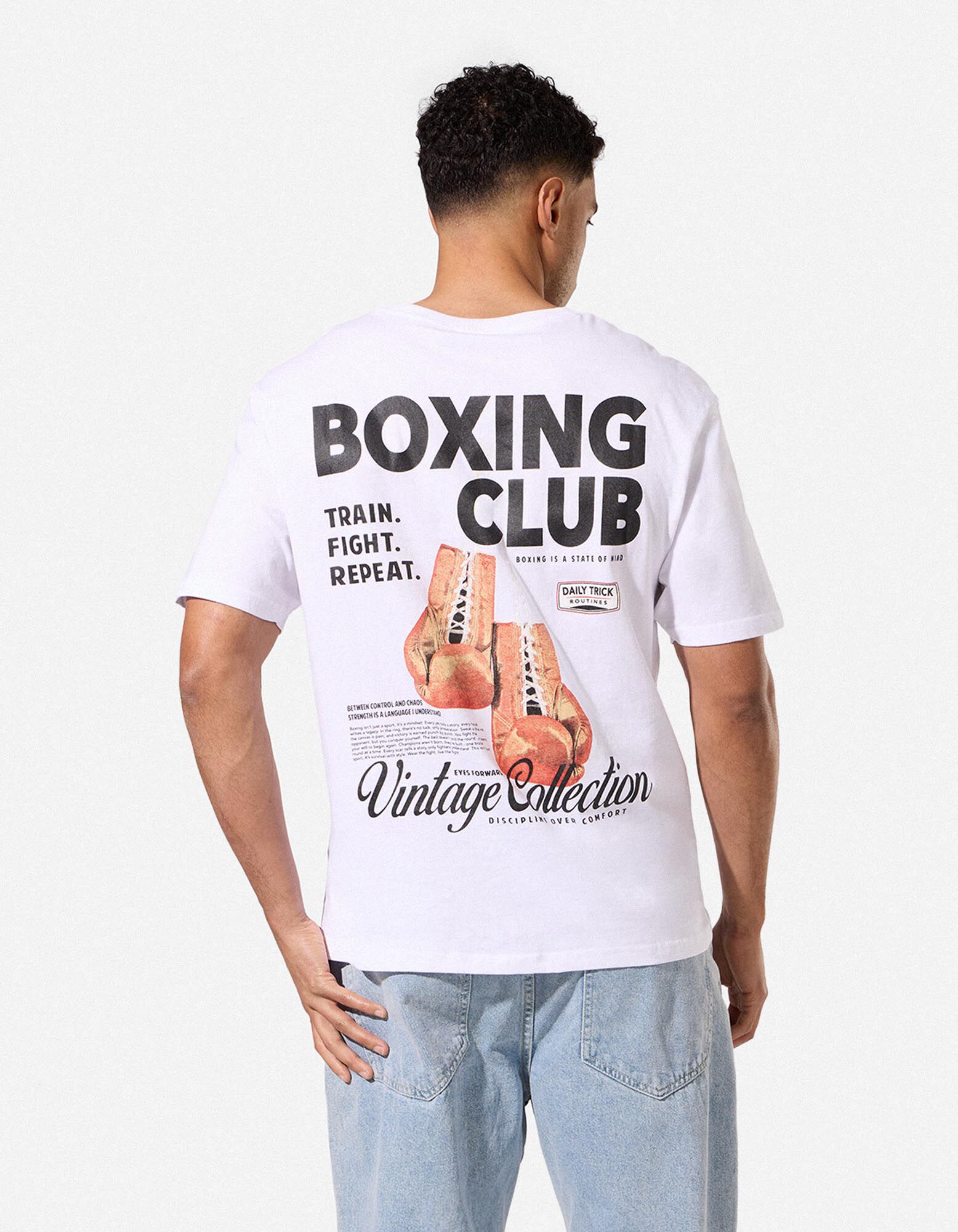 T-Shirt - R&uuml;ckenprint - Wei&szlig;