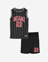 Set di top e pantaloni - Mesh - nero