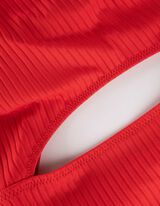 Enodelne monokini kopalke - Izrezani deli - rdeca