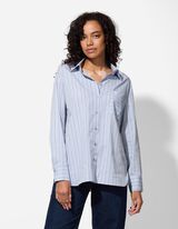 Halenka - Proužky - svetle  modra