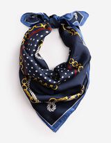Sjaaltje - patroon - Donkerblauw