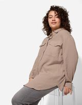 Duga bluza - Džep na grudima - bez