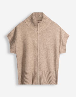 Pleten&yacute; top - Zap&iacute;n&aacute;n&iacute; na zip - hneda