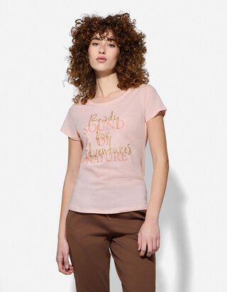 T-shirt - Print - roze