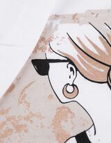 T-shirt - Motif léopard - blanc