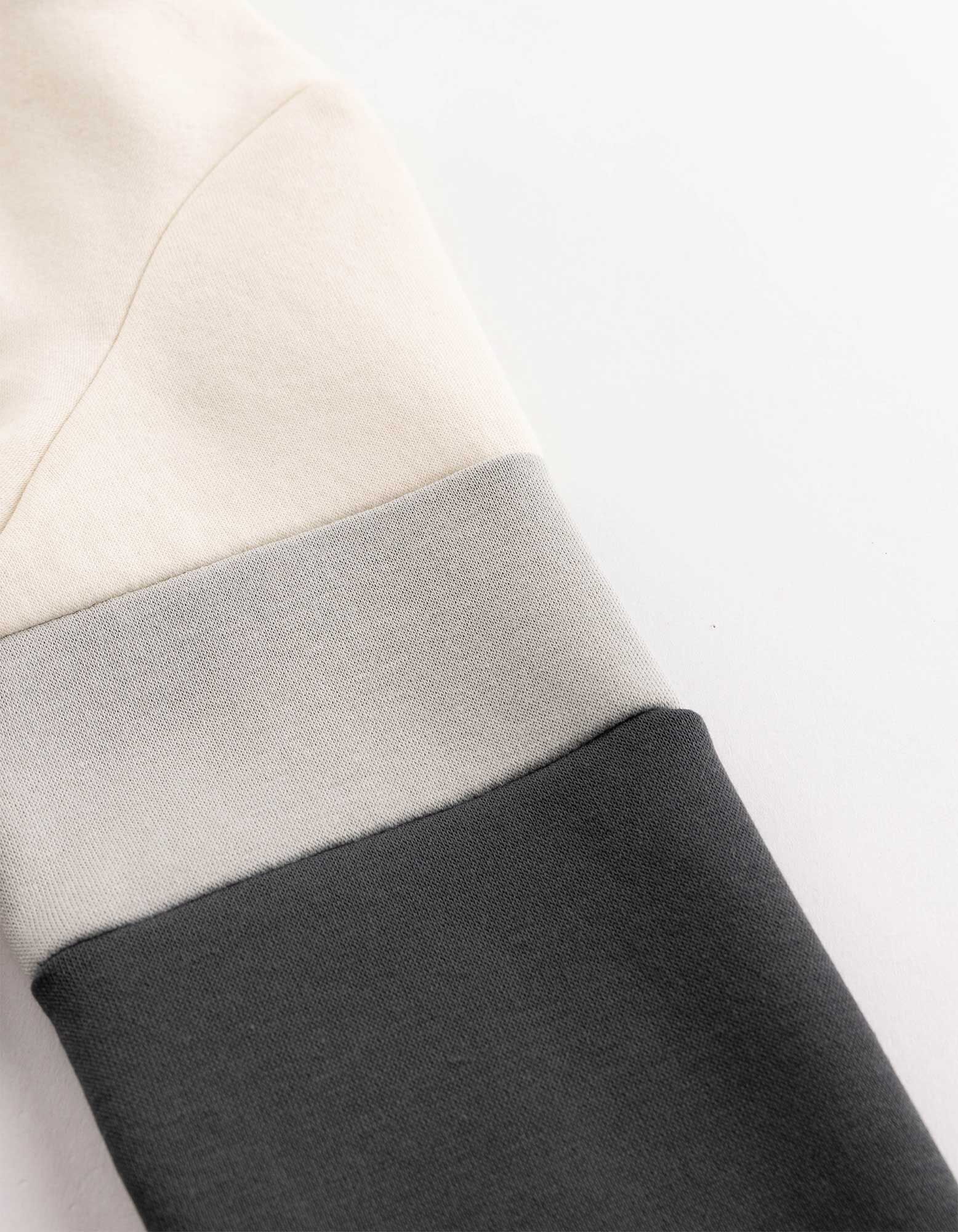 Set aus Sweatshirt und Hose - Color-Blocking - Dunkelgrau