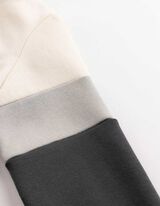 Set aus Sweatshirt und Hose - Color-Blocking - Dunkelgrau