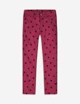 Jeggings - Verstellbare Bundweite - dunkelrot