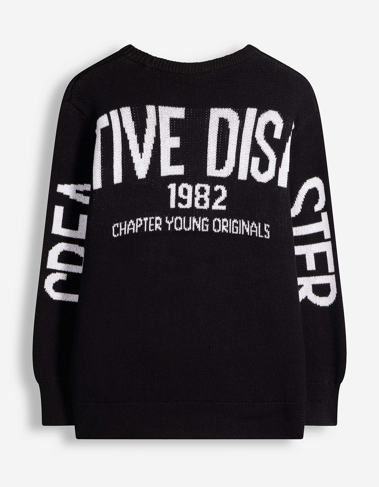 Strickpullover - Oversized Fit - Schwarz