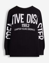 Strickpullover - Oversized Fit - Schwarz
