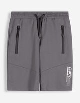 Bermudy  - Potisk - tmave seda