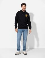 Hoodie - Afdrukken achteraan - zwart