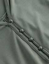 Bluse - Serafino-Ausschnitt - t&uuml;rkis