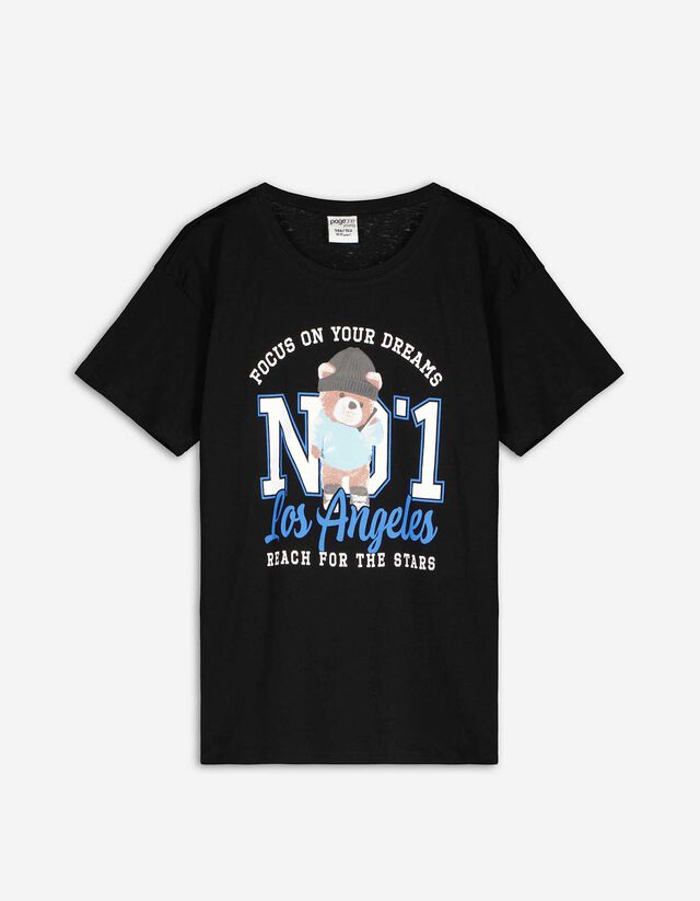 T-shirt - Print - zwart