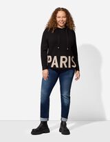 Pull-over - Inscription - Noir