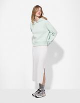 Mikina s kapuc&iacute; - Jednobarevn&eacute; - svetle  modra