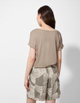 T-Shirt - Viskose-Mix - beige